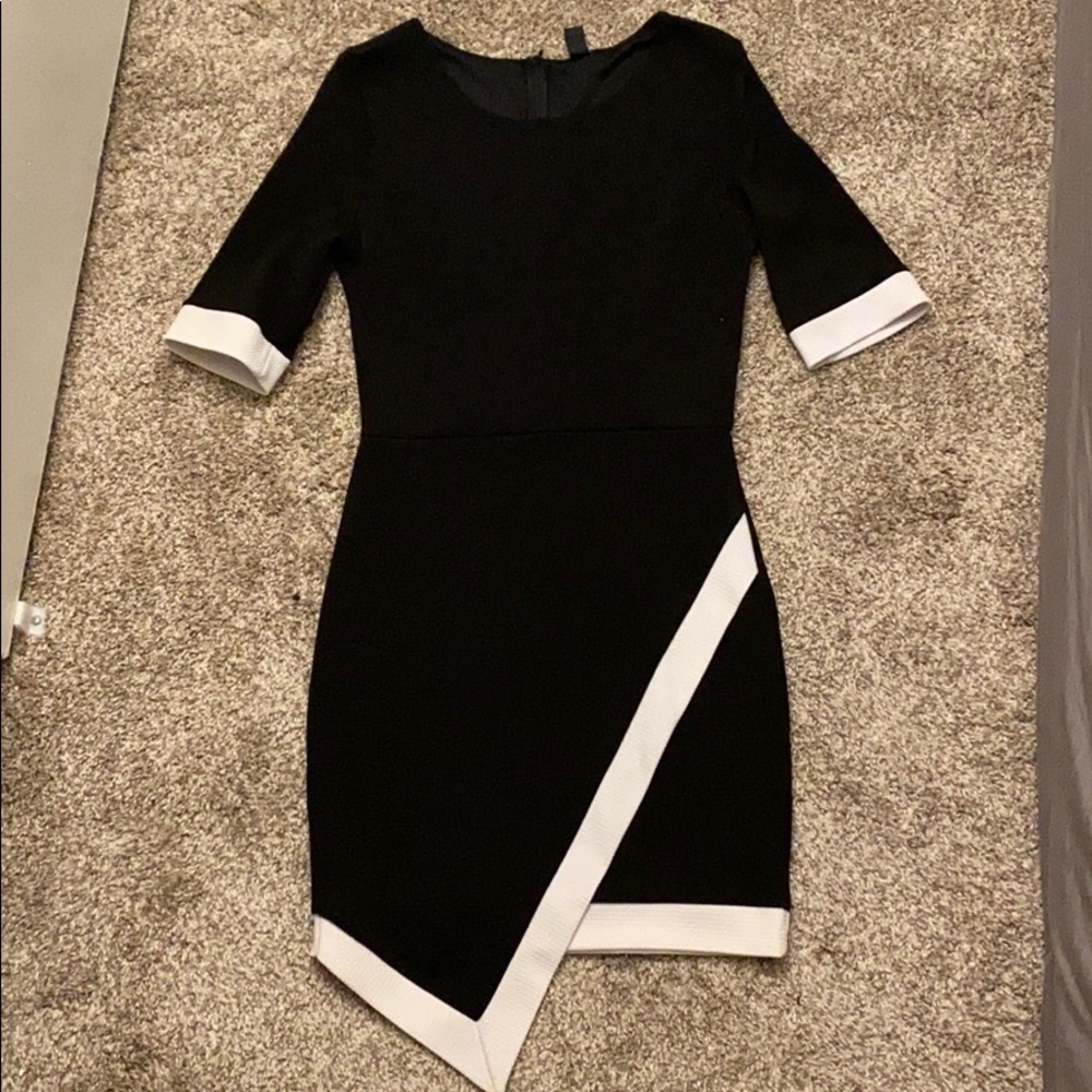 Black Asymmetrical Windsor Dress